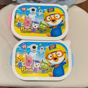 Pororo Lunch Box Set with Cartoon Characters